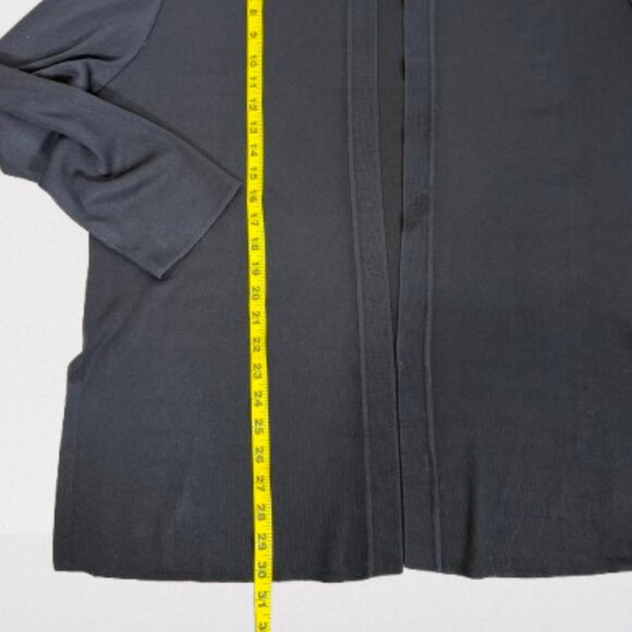 Exclusively Misook Black Open Front Cardigan Side Slit SIze 1X - Picture 7 of 7